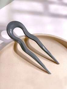 1pc French Barrette U-Shaped Hair Clip, Vintage Glossy Hair Bun Accessory, Chinese Hair Decoration, Bun Extension, Hair Styling Pins - Multicolor - View 13