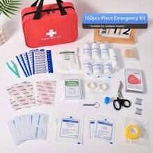 Kit de primeros auxilios premium - Completo con vendas, tijeras, pinzas y talla grande para el hogar y aventuras al aire libre para bolsa de equipo de emergencia