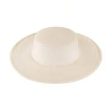 1 件秋冬平顶羊毛毡宽边软呢帽，适合女性的百搭礼帽 - 彩色 - 查看 5