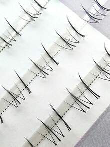 100 szt. miękkich i naturalnie wyglądających pojedynczych rzęs, lekkie, przezroczyste sztuczne rzęsy B-Curl do makijażu, kępki rzęs, kępki rzęs, pojedyncze rzęsy, rzęsy, sztuczne rzęsy