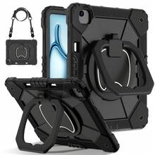 Colorblock Handheld Rotating Shockproof Protective Case With Shoulder Strap For Apple IPad Mini 7, IPad Mini 6, IPad 6th (9.7-Inch), IPad Pro 9.7 (2016), IPad 5th (9.7-Inch), IPad 10.2 7th Gen 2019, IPad 8th (10.2-Inch), IPad 9th Gen (10.2-Inch), IPad 11(A16 2025), IPad 10th (10.9-Inch), IPad Air 4th (10.9-Inch), IPad Air 5th Gen 2022, IPad Air 11-In.(M2)-2024, IPad Air 11(M3 2025)
