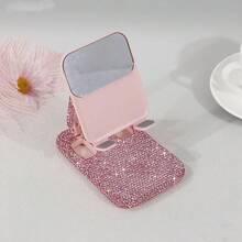 1pc Luxury Rhinestone Studded Foldable & Portable Phone Stand, Fashionable Multi-Color Desk Mount, High-End Compact Multi-Device Stand, Premium Cut Glass Glitter, Versatile Adjustable Device Hook, Travel Accessory - Multicolor - View 13