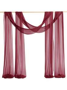 1 buc. 300x75cm perlă transparentă fundal, decor arc de nuntă, decorare pentru ceremonie de nuntă în aer liber, draperie din șifon pentru petrecere de ziua de naștere agățată de perete