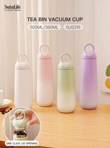 1 PIEZA, Taza aislada SUS316 de alto valor estético para niñas, botella de agua portátil, botella de gran capacidad linda