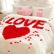 2000 piezas de pétalos de rosa artificiales decorativos, pétalos de rosa falsos de seda color rojo burdeos, adecuados para bodas, aniversarios, propuestas, Día de San Valentín, decoración de regalos, decoración navideña del hogar, decoración de habitaciones