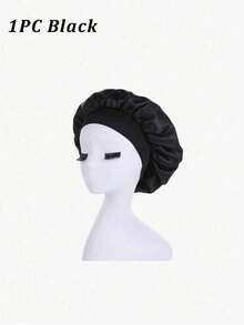 女款柔軟緞面睡眠帽，寬鬆鬆緊帶，護髮設計，適合居家、運動、休閒使用及夜間護髮 - 彩色 - 查看 8