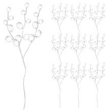 5/10/30 chiếc cành hoa đính ngọc trai acrylic, cành hoa nụ pha lê trang trí, hoa nhân tạo dùng cho đám cưới, trang trí nhà cửa, trang trí bình hoa cưới mùa xuân/thu, trang trí nhà/nhà hàng/phòng ngủ, đồ dùng cho tiệc Ngày của Mẹ/Ngày của Cha/sinh nhật, trang trí sân vườn ngoài trời, trang trí Giáng sinh. - trắng - Xem 7