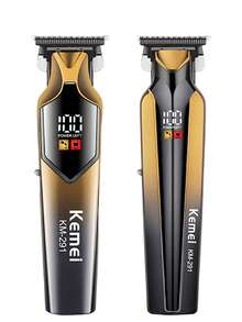 Kemei KM-291 男士电动理发器套装(含配件),USB 充电式理发器,胡须剃须刀,带 LED 显示屏的无线理发器,沙龙品质 | 修剪器可用于家庭旅行、圣诞节、万圣节礼物 - 彩色 - 查看 9