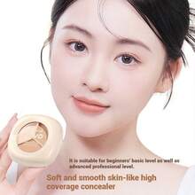 NOVO 3-In-1 Concealer Palette, Covers Dark Circles, Spots, Acne Marks, Waterproof & Sweat-Resistant, Non-Cakey - 01#浮纓 - 查看 3