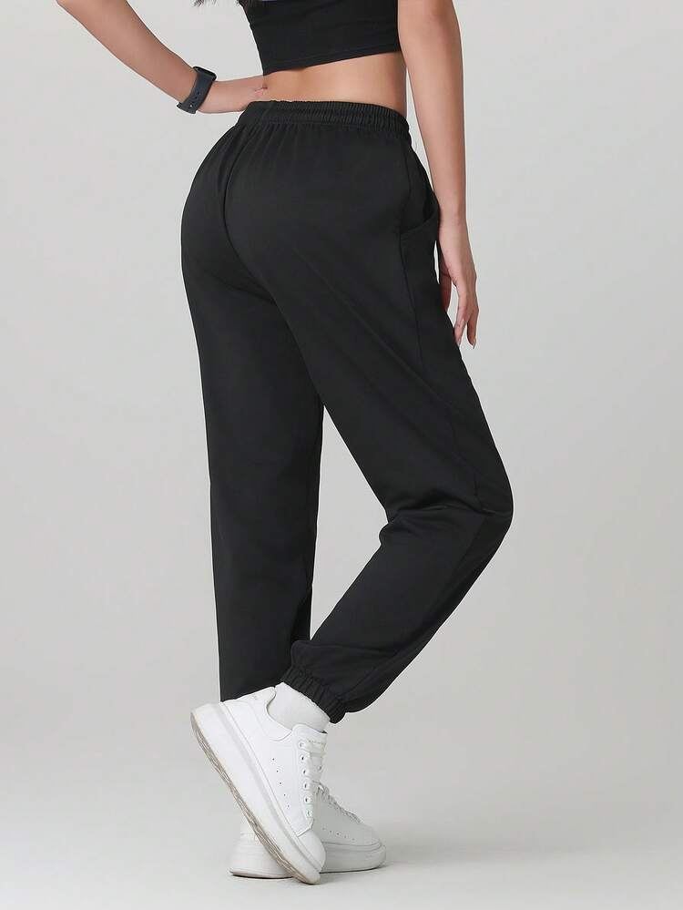 Platform Strictly Selected - Women's Casual Sport Shaping Long Pants, Suitable For Sports, Running, Tennis, Fitness And Exercise, Suitable For Wearing In All Four Seasons. - Black - View 4