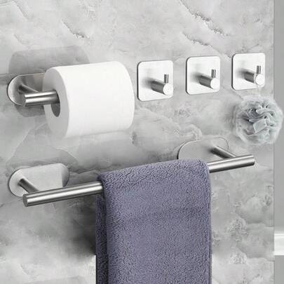 5-Piece Stainless Steel Kitchen Wall Hooks - Easy To Install For Your Kitchen Or Bathroom Bathroom Accessories Bathroom Tools