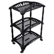 FRUIT BOWL TRIPLE FLOOR ORGANIZER WITH WHEELS ARQPLAST FRUIT BOWL - 黑色 - 查看 4