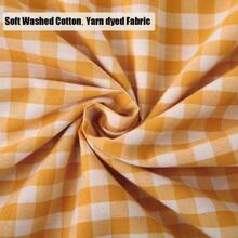 QTSage Green Plaid Ruffle Pillow Shams Standard Set Of 2 Vintage Checkered Washed Cotton Bed Pillow Covers 20x26