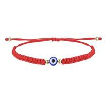 1 件手工编织邪眼手链，可调节友谊手链，适合男孩、女孩、日常佩戴或作为礼物