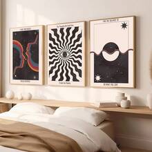 3 件套艺术海报印刷品、冥想艺术海报、精神墙面装饰、平衡艺术印刷品、70 年代复古墙面艺术海报、宇宙壁挂、艺术海报、禅宗卧室瑜伽训练装饰 - 3件/套 - 查看 8