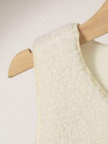 2pcs Girls Casual Outfit Set - Sleeveless Top With Bow Decor And Long Sleeve Knee-Length Dress, Fashion Suit For Girls, Spring/Autumn/Winter