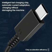 45W USB Type-C Cable, 5A Fast Charging Dual USB-C Data Cable, Compatible With Galaxy S25 Ultra/S25/S25+, S24 Ultra/S24/S24+, S23 Ultra/S23/S23+, S22 Ultra/S22/S22+, S21 Ultra, Note 20/Note 10, Z Fold 3 Fast Data Cable