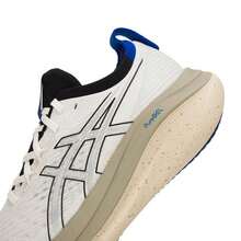 ASICS GEL-NIMBUS 27 男士跑步鞋，缓震稳定，适合户外和公路训练 - 白色/銀灰色 - 查看 7