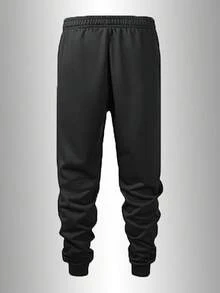 Pantalones deportivos casuales para hombre para primavera y otoño - con cinturón y bolsillos con cremallera, adecuados para correr, senderismo y actividades al aire libre - Negro - Ver 2