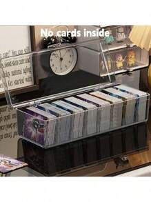 1 pieza Caja de almacenamiento de tarjetas fotográficas (9/8/2/1 cuadrícula de especificaciones múltiples) Caja creativa para tarjetas fotográficas Estuche transparente para tarjetas de fotos de ídolos Organizador de almacenamiento de tarjetas Caja de almacenamiento de plástico Artículos de papelería escolar, regalos de Navidad para adultos/menores/adolescentes/estudiantes