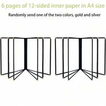 1pc A4 Leather Cover Clear Presentation Binder, Transparent PVC Loose-Leaf Recipe Book, Restaurant Menu Holder, Restaurant Cashier File Folder, Restaurant Menu, Kitchen Organizer And Storage, Kitchen Accessories