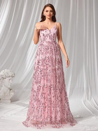 CHOSMO New Style Sparkling Solid Color Elegant Sequined Patchwork Backless Woman's Dress, Suitable For Evening Date, Wedding, Party, Anniversary, Holiday, Formal Banquet, Wedding Guest, Graduation, Dance, Singles Party, Stage Performance And Concert