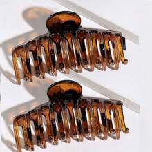 2pcs Marble Pattern Hair Clips, Casual Versatile Fashion Daily Hair Accessories Fall Winter Claw Clip For Vacation Outfits Woman - Multicolor - View 11