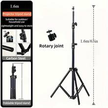 ZZPQVT 43/63/82 英寸通用投影仪三脚架，可伸缩铝合金支架，高度可调，1/4 英寸金属旋转头，适用于 LCD 投影仪、相机和手机