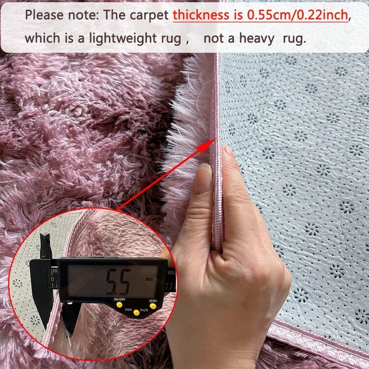 1 pieza Alfombra suave y esponjosa de estilo moderno para dormitorio, sala de estar, dormitorio, habitación, decoración del hogar interior. Alfombra de área mullida y peluda, cómoda alfombra de piso para dormitorio - Multicolor - Ver 6