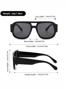 1 par de gafas con montura cuadrada de estilo para hombres, adecuadas para todas las estaciones, atuendos de moda, decoración de fiestas, actuaciones en el escenario, fotografía callejera, ciclismo, conducción, viajes al aire libre, vacaciones en la playa