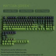APAYADO Tapas de teclas degradadas translúcidas con impresión lateral de material PBT, altura OEM adecuada para interruptores MX, para personalizar teclados mecánicos DIY (teclado no incluido) - Multicolor - Ver 15