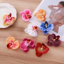 4pcs Floral Hair Clips, 4pcs Artificial Flower Hair Clips, Hibiscus & Lotus Flower Hair Clips, Suitable For Holiday, Beach Party, Summer Tropical Flower Hair Accessories, Great Gift For Girls, Claw Clips, Hair Claws, Hair Clips, Head Accessories - Multicolor - View 5