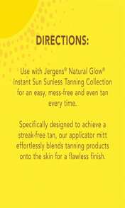 Jergens Natural Glow Body Applicator Mitt, Flawless, Streak-Free Tanning Blender Glove, Reusable Tanning Mitt Protects Hands