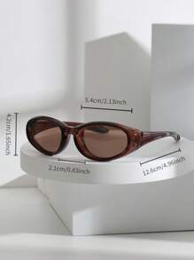 Oval Sporty Futuristic Y2K Style Fashion Glasses, Fashion Versatile Casual PC (Polycarbonate) Fashion Glasses, All Season