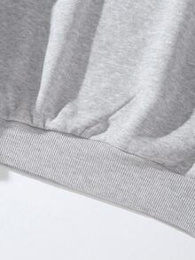 Zrgoth 男士抽象线条图案印花圆领卫衣，秋冬街头时尚 - 灰色 - 查看 6