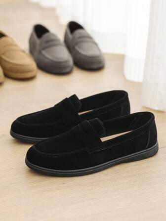 Mocasines de diseñador de moda para hombres, liso, sin cordones, tipo penny loafers. Zapatos para caballero, para negocios, sociales, uso diario, oficina, fiesta, boda. Ideal para citas de pareja, cenas románticas, regalos festivos, vuelta al cole para estudiantes, estilo preppy casual. Se recomienda elegir una talla talla grande grande.