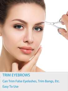 2pcs/1pc Professional Stainless Steel Silver Pointed Precision Scissors, Multi-Functional Vintage Beauty Scissors Suitable For Facial Hair, Eyebrows, Eyelashes, Beard, Nose - Professional Beauty Grooming Scissors, Suitable For Home, Travel And Outdoor Use,Makeup,Cheap,Room Decor,Vanity,Travel,Bedroom,Makeup Accessories