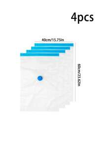 4 件套真空压缩袋，节省空间的储物袋，适用于衣物、床垫、毛毯、羽绒被、枕头、毯子、旅行和搬家 - 無色 - 查看 10