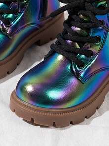 1 Pair Girls' Colorful Fabric Birthday Party Ankle Boots, Simple Non-Slip Fashion Item, Children's Boots, Holiday Gift - Multicolor - View 6