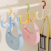 1 pezzo/2 pezzi Portascarpe rotante senza foratura - Portascarpe in plastica pieghevole multifunzionale, Gancio creativo a dopamina Gancio doppio antivento per appendere e asciugare le scarpe sul balcone, Portascarpe multifunzionale per appendere e asciugare le scarpe