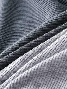 3 قطع مجموعة سوتيان وسروال للنساء بلون أحادي، بتصميم بسيط وعصري، لا سلكي مريح، ماص للصدمات وقوي، مناسب للرياضة اليومية المنزلية - متعدد الألوان - مشاهدة 8