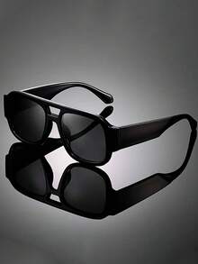 1 par de gafas con montura cuadrada de estilo para hombres, adecuadas para todas las estaciones, atuendos de moda, decoración de fiestas, actuaciones en el escenario, fotografía callejera, ciclismo, conducción, viajes al aire libre, vacaciones en la playa