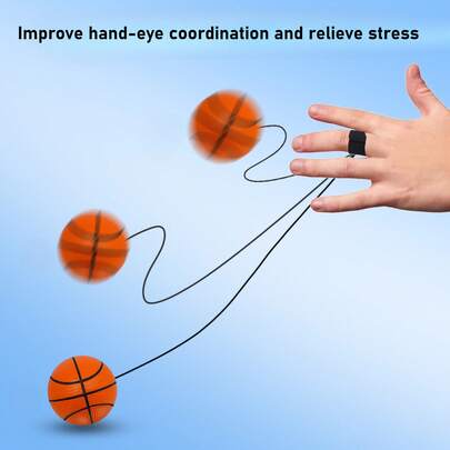 2个装 - 2025新款创意手抛旋转球，儿童手指弹性球，手指柔韧性训练球，手眼协调训练球，指尖摆动球，生日礼物 - 圣诞礼物 - 万圣节礼物 - 完美礼物