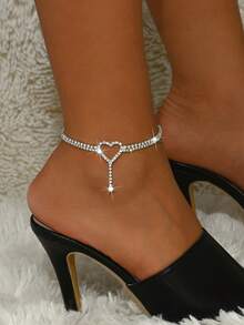 Fashionable Butterfly Pendant Anklet - Silver - View 16