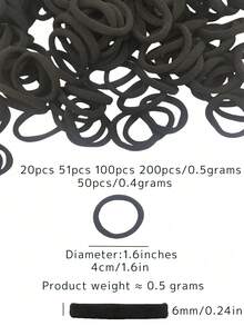 200/100 Thick Women's Headbands, Pure Black Daily Elastic Headbands, Simple Ponytail Headbands, Elegant Style, High Elasticity Needle Free Hair Accessories, Suitable For Daily Life, Shower Headbands, Sports, Fitness, Holiday Gifts, Souvenirs, Elastic Ponytail Headbands, Bathroom Hair Accessories, Headbands, Home Bathroom Decor Fall Decor Back To School Hair Accessories