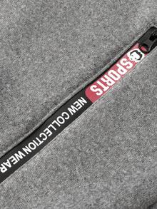 2 piezas Conjunto de chándal casual para hombre con sudadera con cremallera de unicolor y pantalones rectos, adecuado para primavera y otoño, versátil, gran regalo para el novio