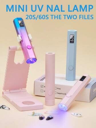 1 件迷你便携式 UV LED 美甲烘干机 - 快速干燥、持久耐用、USB 充电、紧凑设计，适合沙龙、家庭和旅行使用 - 专业美甲工具美甲用品、美甲工具返校、指甲、按压式指甲美甲工具