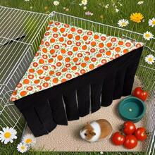 Small Pet Hideaway House, Hanging Corner Hideout For Small Animals, Cozy Corner Pet Hammock Tent, Washable Play & Resting Habitat For Hamsters, Ferrets, Squirrels, Sugar Gliders, Chinchillas, Rabbits, Hedgehogs (Exclusive Pattern)