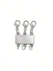 1pc 3-Layer Magnetic Gold/Silver Clasp, Necklace Extension Connector Separator
