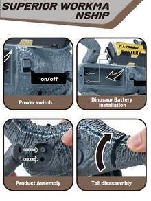 1 件遥控恐龙玩具，逼真的恐龙玩具，适合 3-5 岁、5-7 岁、8-12 岁、10-12 岁儿童，2.4GHz RC 迅猛龙恐龙机器人玩具，具有行走功能，逼真的声音，演示模式，适合侏罗纪圣诞礼物，适合男孩，适合 3 岁以上儿童